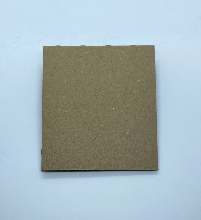 Custom Printed Kraft Necklace Pocket Display Cards - fold in pocket at back - c. 7.5cm x 6.5cm (folded size) - Fernery Designs