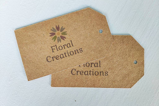 Custom Printed Recycled Kraft Tags - Fernery Designs