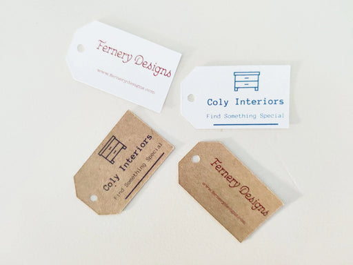 Very Small Custom Printed Tags - Fernery Designs